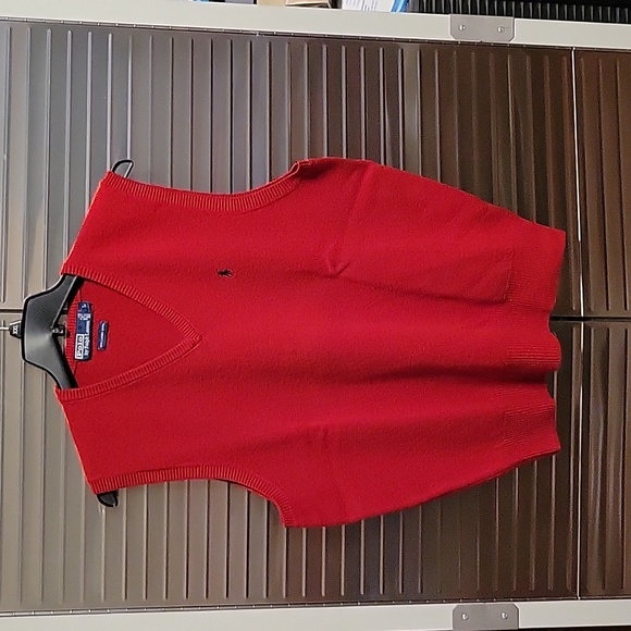 Men's L 100% lambs Wool Red Sweater Vest by Polo by Ralph Lauren! - Picture 1 of 5